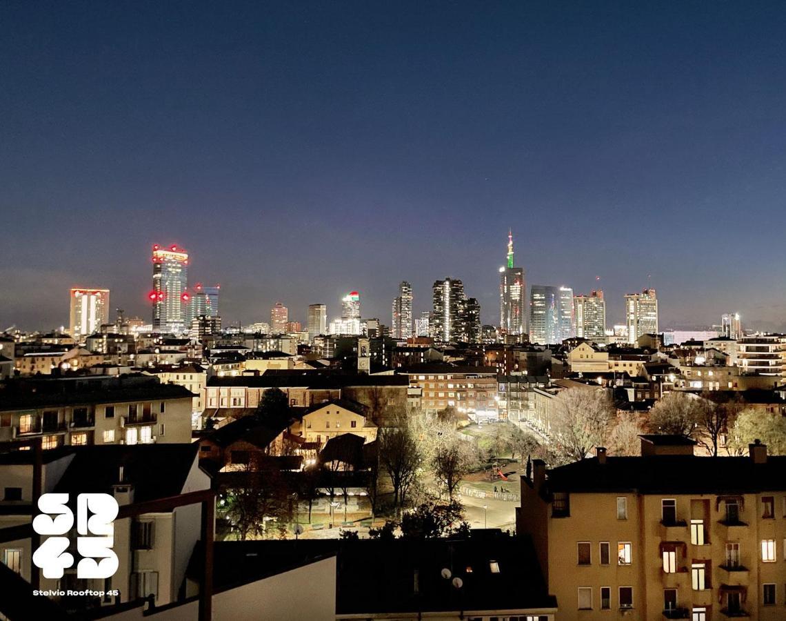 Stelvio Rooftop - Penthouse Skyline With Terrace And Jacuzzi Milán Exterior foto